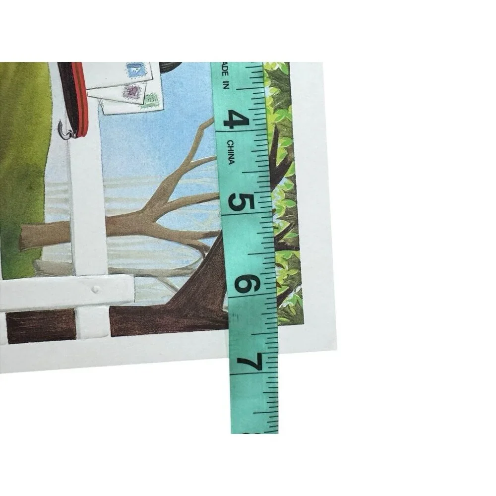 Famous Artists Studios To Cheer You Greeting‎ Card Bird On A Mailbox USA Made